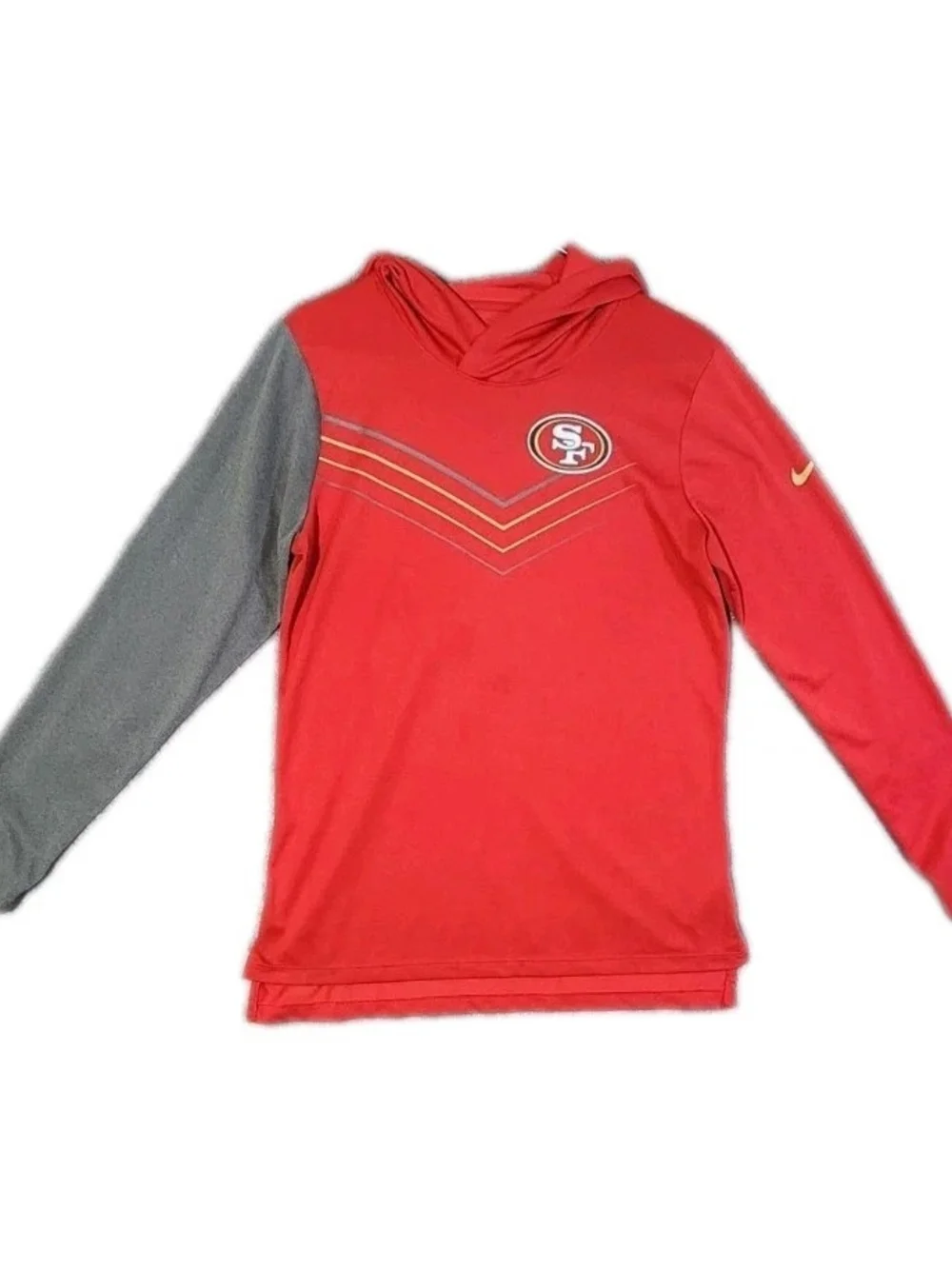 NIKE San Francisco 49ers Hoodie Long Sleeve Medium Lightweight